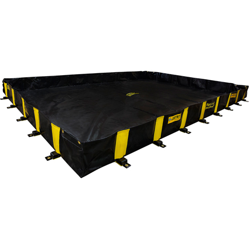 Rigid-Lock QuickBerm&reg;, 2990 US gal. Capacity, 20' W x 20' L x 12" H, Stake Wall Action Paper
