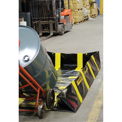 Bermes de confinement avec supports int&eacute;rieurs de parois QuickBerm , Capacit&eacute; 235 gal. US, 4' la x 8' lo x 12" h, Support &agrave; encliqueter Action Paper