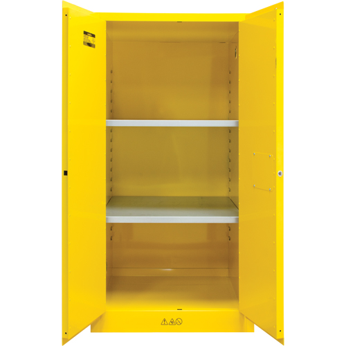 Armoire pour produits inflammables, 60 gal., 2 Porte(s), 34" La x 65" h x 34" p Action Paper