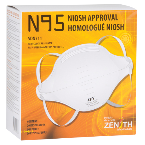 Respirateur contre les particules, N95, Certifi&eacute; NIOSH, Moyen/grand Action Paper