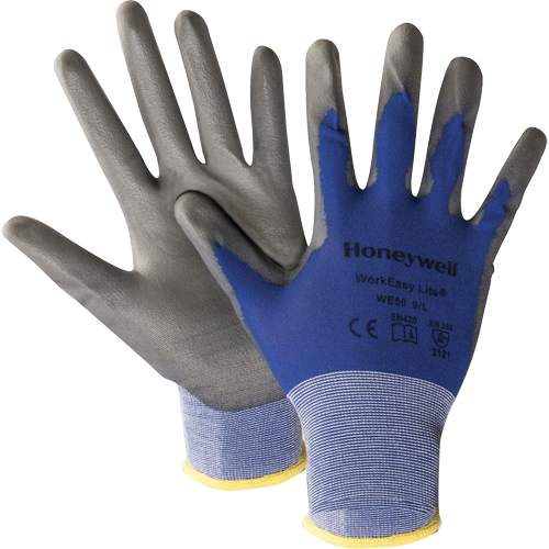 Gants mod&egrave;le WE50 Lite North Workeasy, 9/Grand, R&ecirc;vetement Polyur&eacute;thane, Calibre 18, Enveloppe en Nylon Action Paper