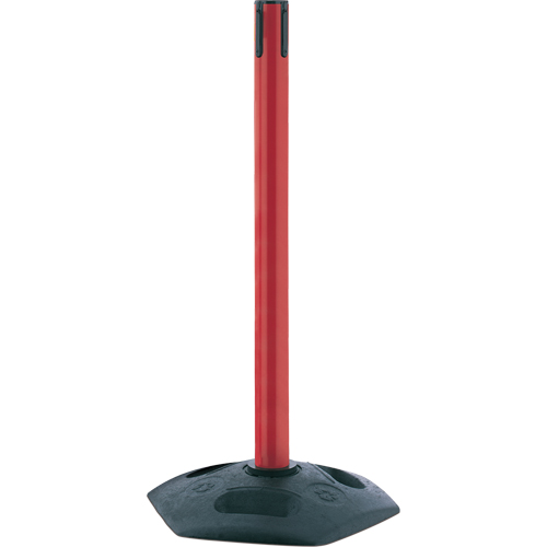 Single Line Heavy Duty Receiver Post, 38" High, Red Action Paper