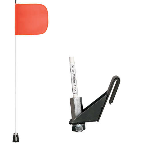 Tiges de s&eacute;curit&eacute; pour travaux l&eacute;gers Safety Whip, Fixation Fen&ecirc;tre, Hauteur 5', Orange Action Paper