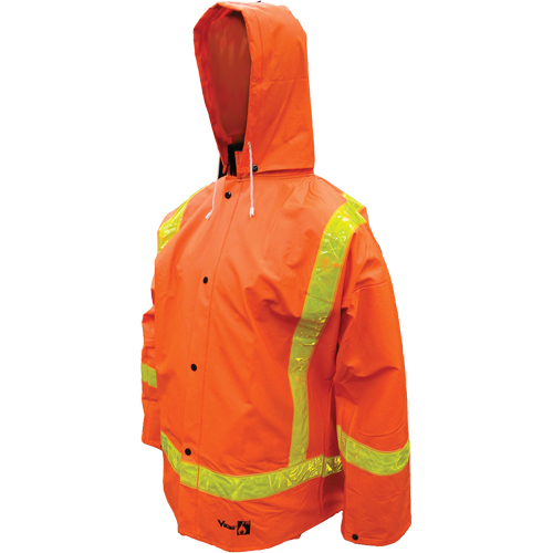 Open Road FR PVC Rain Suits, Small, Orange Action Paper