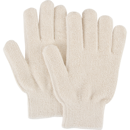 Heat-Resistant Gloves, Terry Cloth, Large, Protects Up To 212° F (100° C) Action Paper