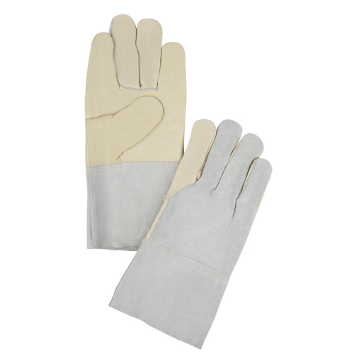 Standard-Duty Work Gloves, X-Large, Grain Cowhide Palm Action Paper