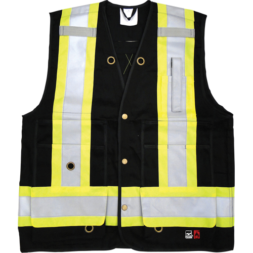 Veste de s&eacute;curit&eacute; ignifug&eacute;e pour arpenteur, Noir, Petit, Coton Action Paper
