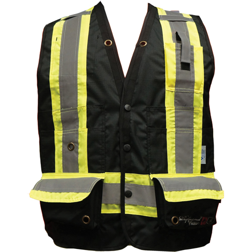 Veste de s&eacute;curit&eacute; ignifug&eacute;e pour arpenteur, Noir, Petit, Polyester Action Paper