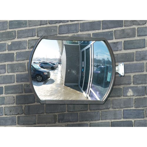 Roundtangular Convex Mirror with Telescopic Arm, 12" H x 18" W, Indoor/Outdoor Action Paper