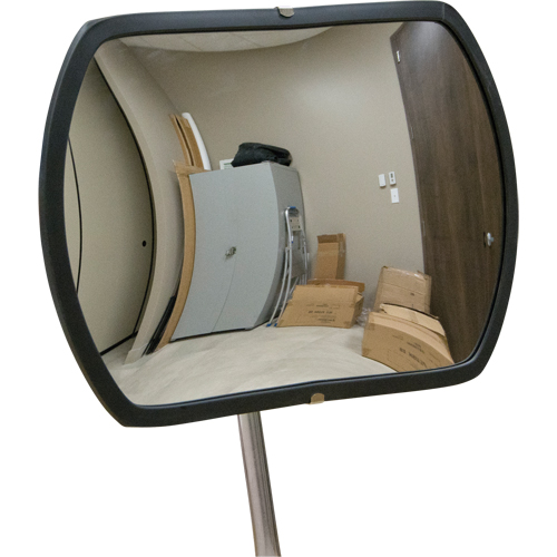 Roundtangular Convex Mirror with Telescopic Arm, 12" H x 18" W, Indoor/Outdoor Action Paper