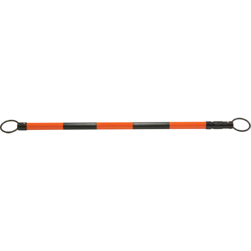 Barre pour c&ocirc;ne de circulation r&eacute;tractable, Longueur d&eacute;ploy&eacute;e de 7' 5'', Noir/Orange Action Paper