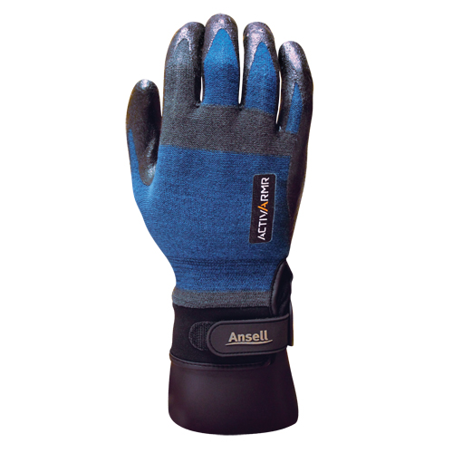 ActivArmr&reg; HVAC 97-002 Gloves, 9/Large, Nitrile Coating, 18 Gauge, Nylon Shell Action Paper