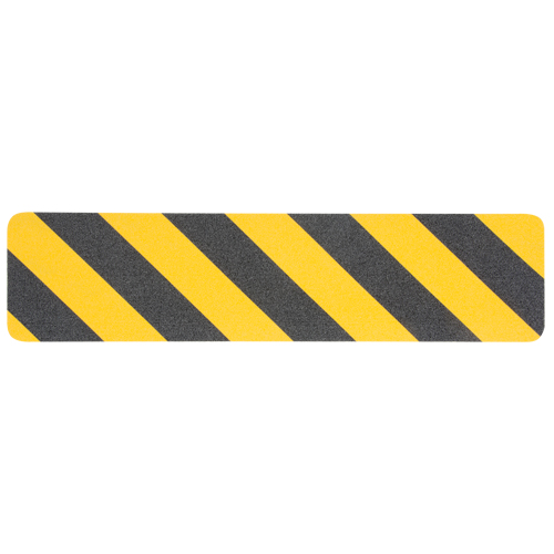 Premium Anti-Skid Tape, 6" x 24", Black & Yellow Action Paper