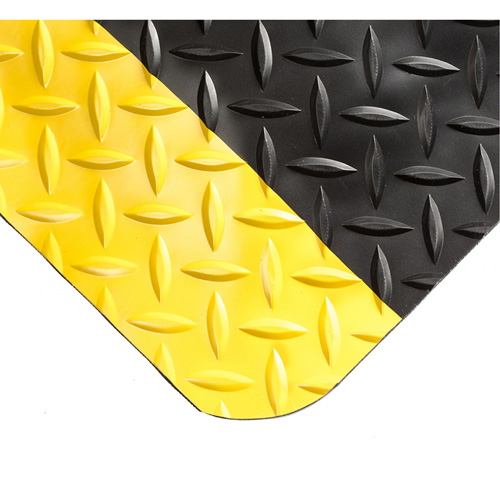 Smart Mats No.497, Diamond, 4' x 10' x 1", Black/Yellow, PVC/Urethane Action Paper
