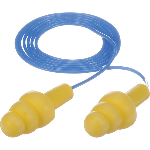 E-A-R Ultrafit Premolded Earplugs, Corded, Bulk - Polybag, 25 dB NRR, One-Size Action Paper