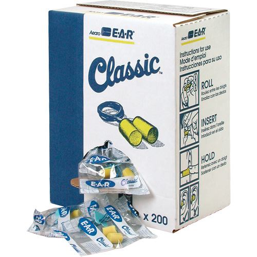 E-A-R Classic Earplugs, Bulk - Polybag, Corded Action Paper