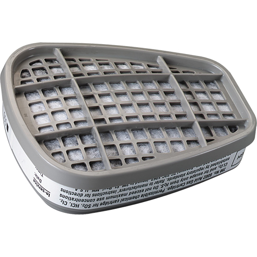 6000 Series Respirator Cartridges, Gas/Vapour Cartridge, Acid Gas Action Paper