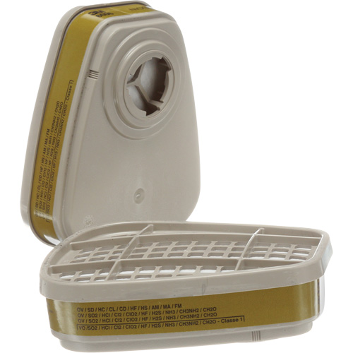 Cartouches pour respirateur s&eacute;rie 6000, Cartouche gaz/vapeur, Gaz multiples/Vapeurs Action Paper