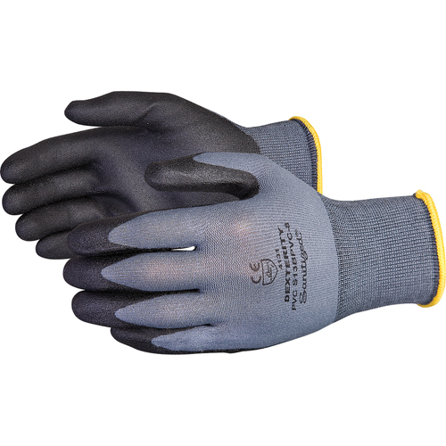 Gants enduits Dexterity, 9/Grand, R&ecirc;vetement PVC, Calibre 13, Enveloppe en Nylon Action Paper