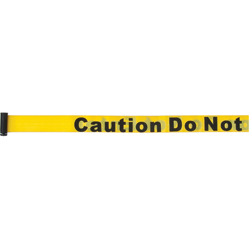 Tape Cassettes for Build-Your-Own Crowd Control Barriers, Caution Do Not Enter, 7', Yellow Tape Action Paper