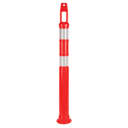 Poteau d&eacute;lin&eacute;ateur de premi&egrave;re qualit&eacute;, 42" h, Orange Action Paper