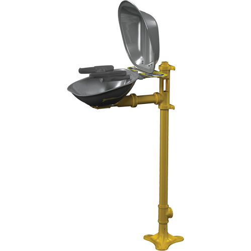 Postes de douche oculaire/faciale Halo, Installation Socle, Bol Acier inoxydable Action Paper