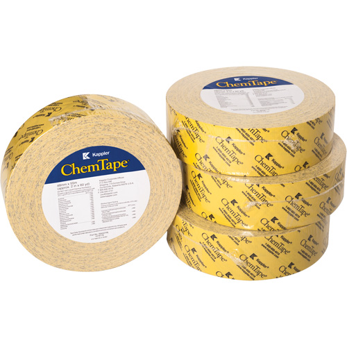 ChemTape&reg; Chemical-Resistant Tape, 50.8 mm (2") x 50 m (164'), Yellow Action Paper