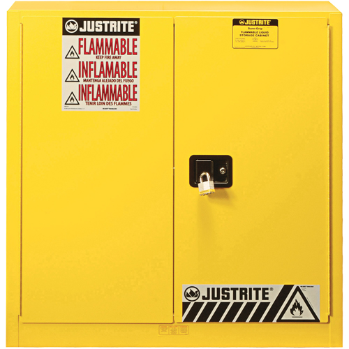 Armoire de s&eacute;curit&eacute; pour produits inflammables Ex Sure-Grip, 30 gal., 2 Porte(s), 36" La x 35" h x 24" p Action Paper