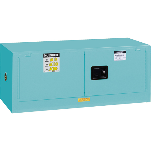 Armoire de s&eacute;curit&eacute; en acier inoxydable pour produits corrosifs/acides EX Piggyback Sure-Grip , 12 gal., 2 Porte(s), 43" La x 18" h x 18" p Action Paper