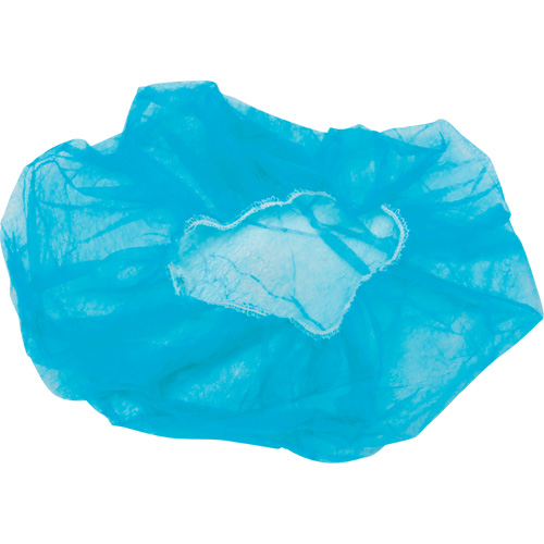 Bonnets bouffants non tiss&eacute;s, Polypropyl&egrave;ne, 21"/Grand, Bleu Action Paper