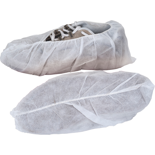 Shoe Covers, X-Large, Polypropylene, White Action Paper