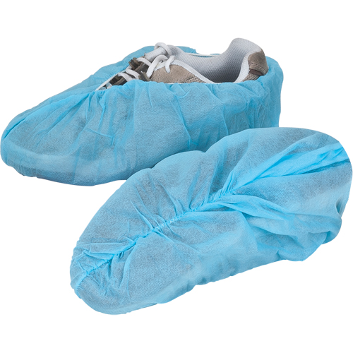 Shoe Covers, Large, Polypropylene, Blue Action Paper