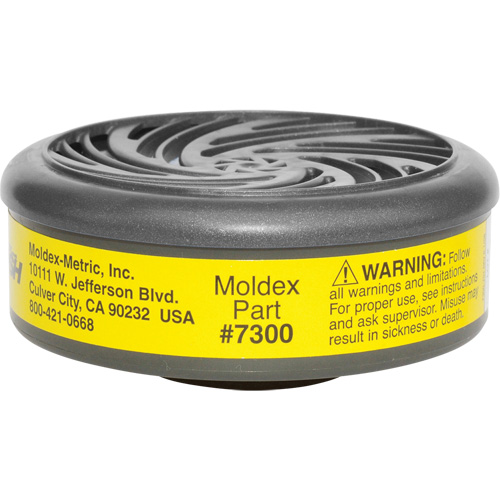 Filtres pour respirateur s&eacute;rie 7000/9000, Cartouche gaz/vapeur, Vapeurs organiques/Gaz acides Action Paper
