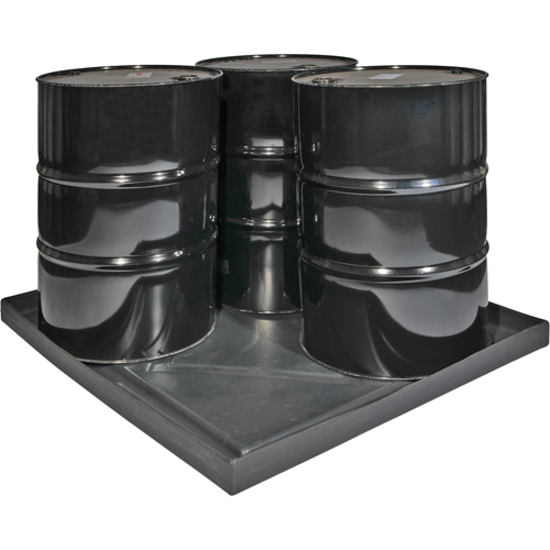 Econo Spill Shells, 51" L x 47" W x 5" H, 36 US gal. Spill Capacity Action Paper