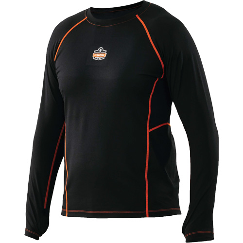 Long Sleeve Thermal Shirts, Men's, Medium, Black Action Paper