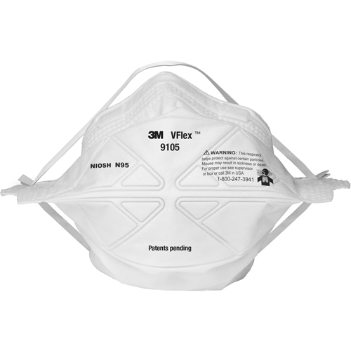 Respirateurs contre les particules 9105S V-Flex, N95, Certifi&eacute; NIOSH, Petit Action Paper