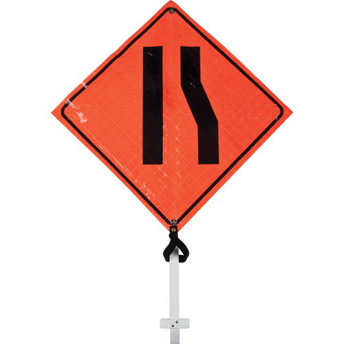 Narrow Road Pole Sign, 24" x 24", Vinyl, Pictogram Action Paper