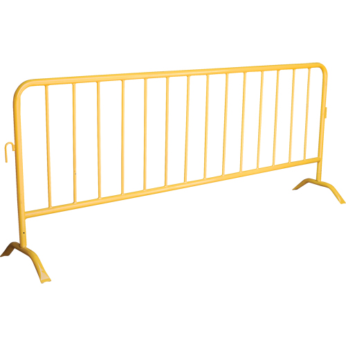 Barri&egrave;re portative, Emboîtables, 102" lo x 40" h, Jaune Action Paper