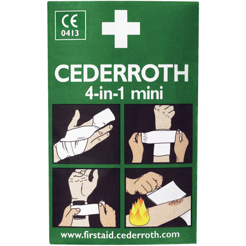 Cederroth 4-in-1 Bloodstopper, 5" L x 3" W Action Paper