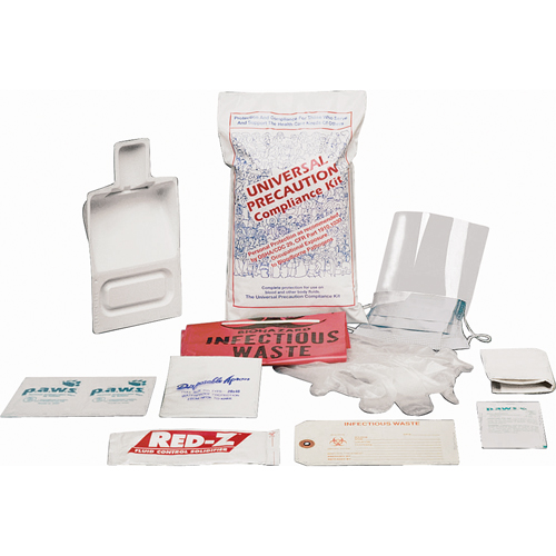 Trousses de nettoyage de d&eacute;versements liquides, Mati&egrave;res dangereuses, Sac, Absorbance de Aucune Action Paper