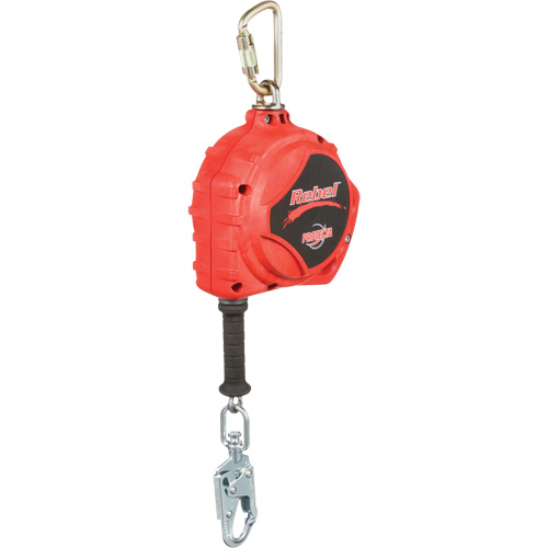 Cordage de s&eacute;curit&eacute; autor&eacute;tractable Rebel, 33', Acier galvanis&eacute;, Pivotant Action Paper