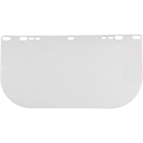 F20 Clear Flat Faceshield, Polycarbonate, Clear Tint Action Paper