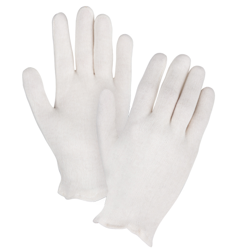Gants d'inspection de poids moyen, Poly/coton, Poignet &agrave; ourlet, Hommes Action Paper
