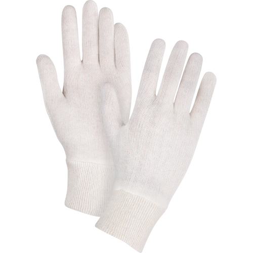 Mediumweight Inspection Gloves, Poly/Cotton, Knit Wrist Cuff, Men's Action Paper