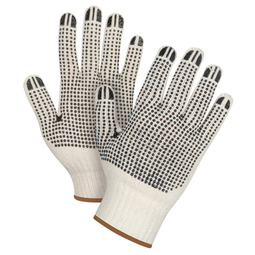 Gants tricot&eacute;s de poids lourd &agrave; deux c&ocirc;t&eacute;s avec pois, Poly/coton, Deux c&ocirc;t&eacute;s, Calibre 7, Grand Action Paper