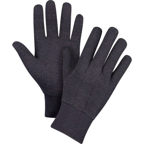 Gants de jersey, Grand, Brun, Non doubl&eacute;, Poignet en tricot Action Paper