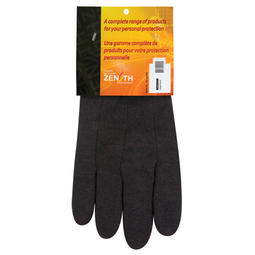 Jersey Gloves, Large, Brown, Unlined, Knit Wrist Action Paper