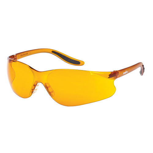 Z500 Series Safety Glasses, Orange Lens, Anti-Scratch, ANSI Z87+/Meets/Exceeds CSA Z94.3 Action Paper