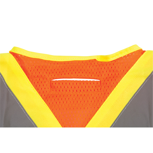 CSA Compliant High Visibility Surveyor Vest, High Visibility Orange, 2X-Large, Polyester Action Paper