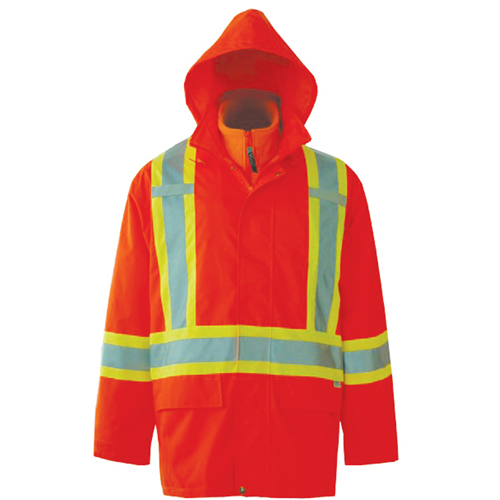 Journeyman 3-in-1 Safety Jackets, Polyester, High Visibility Orange, Small Action Paper